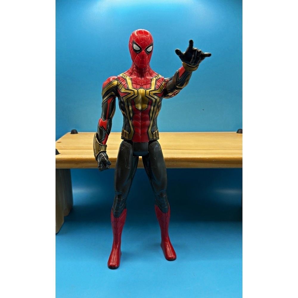 Marvel Spider-Man Action Figure 12 Inch Red Black Gold Suit Plastic Toy Figure